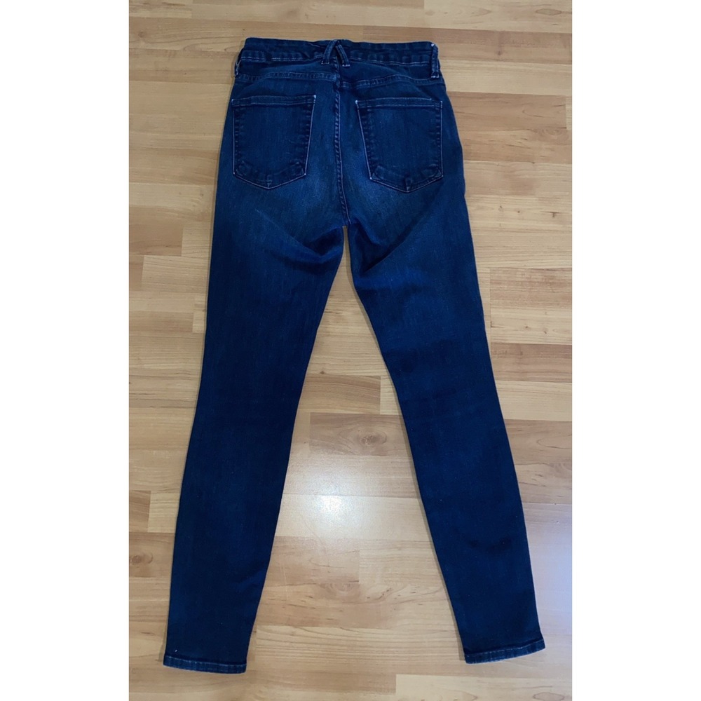 Good American Good Waist Skinny Jeans Womens 4/27 Blue Dark High Rise Stretch - Picture 4 of 8